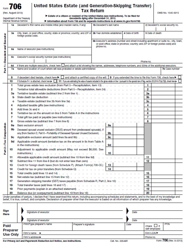 Understanding The Estate Tax Return Marotta On Money