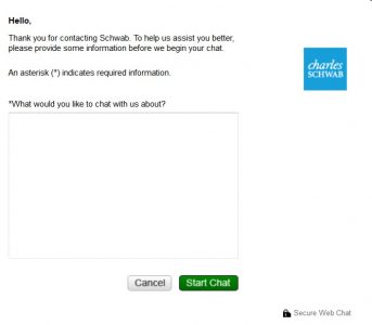 charles schwab customer service chat