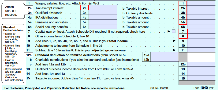 How To Calculate Taxable Social Security Form 1040 Line 6b Marotta 