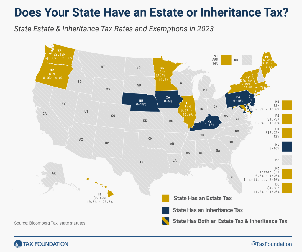 States With Death Taxes 2023 Marotta On Money 0129