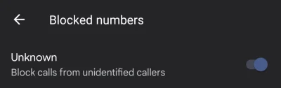 Block Unknown Callers